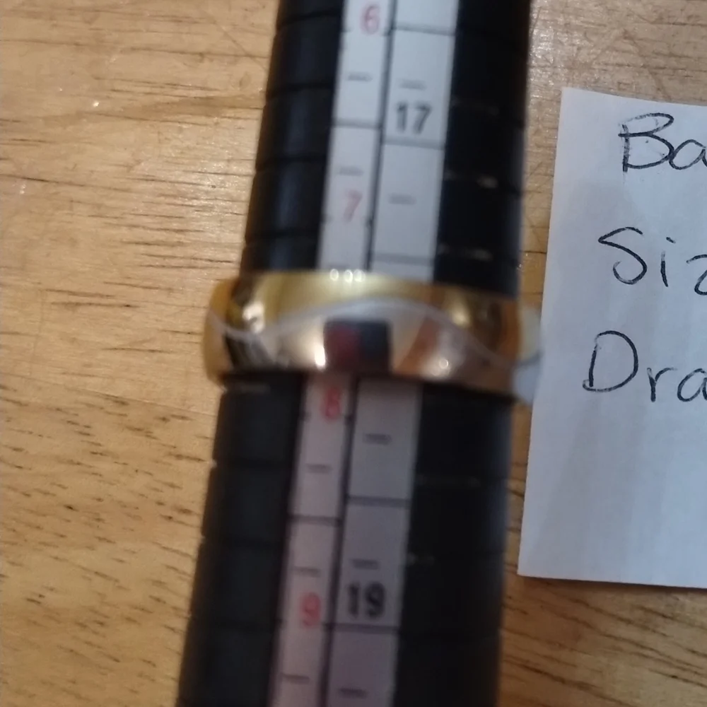 New Mens Stainless Steel Wedding Band Ring Size 7 3/4